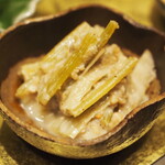 割烹さいお - 葉ごぼう胡麻和え