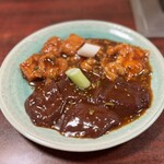 焼肉家東貴 - ホルモン3種盛り