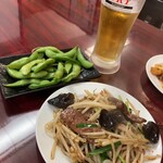 福楽 - 1,080円税込セット　生ビール・枝豆・レバニラ