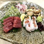旬菜和味 - マグロ、金目鯛、天然真鯛、北寄貝炙り