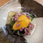 割烹 市川 - 蛍烏賊の黄身酢