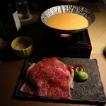 TERRACE - 肉料理(大和牛雲丹出汁しゃぶしゃぶ)