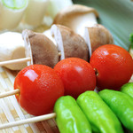 Hokkaidou Muroran Yakitori Izakaya Kura - 野菜串も各種取り揃えております