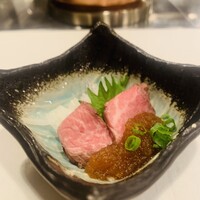 特選近江牛レストラン ティファニー - ① 和牛ローストビーフ、おろしポン酢