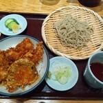 㐂道庵 - 天丼セット  1100円