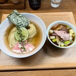 ヨコクラストアハウス - 味玉 昆布水つけ麺 ちょい肉増し 醤油(大) 1560円