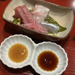 おおたに - 石鯛、初鰹、細魚のお造り