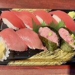 すしの丸藤 - まぐろつくし1100円