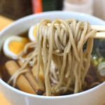 鶏だし そば うどん 三丁目 - 極太メンマそば@税込430円＋ゆで卵@税込60円