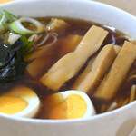 鶏だし そば うどん 三丁目 - 極太メンマそば@税込430円＋ゆで卵@税込60円
