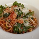 リトロボイルマーレジーナ - 豚肉とルッコラ･パルミジャーノのアラビアータ♪