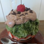 かき氷専門店 ウミナゴミ - 抹茶チョコレート