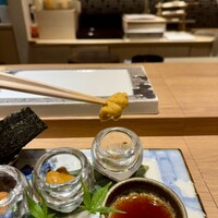 鮨 青海 北新地 - 雲丹3種食べ比べ 浜中産 釧路産 利尻産