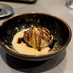 串焼処 佐五右衛門 - 半熟卵の豚バラ巻き