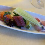 川奈ホテル - お造り(海の幸盛り合わせ)