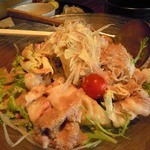 魚匠 銀平本店 - 豚しゃぶサラダに変更してくれました。