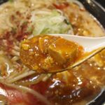 茨城タンメン カミナリ - 麻婆豆腐は豆腐のプルプル感、ひき肉の旨味、唐辛子の辛味が交差して旨し！