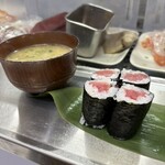 立鮨葵 - 鉄火巻と味噌汁
