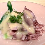 あじふらい てしお - ホタルイカと菜の花の酢味噌和え