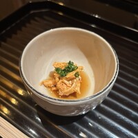 九段下 寿白 - 鶏肉とあん肝和え