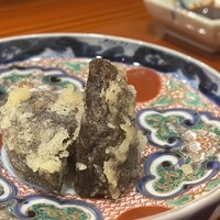 銀座 きた川 - 揚物：原木椎茸の天ぷら