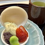 THE SUSHI TOKYO 旬 - 安納芋クリーム、あずき、そら豆、いちごモナカ