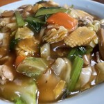 きく屋 - 『五目焼きそば』のあんかけ