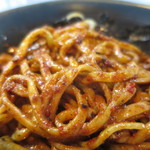 麺や 青雲志 - まぜそばチョモランマ+2(黒)を混ぜたところ