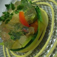 エル ブランシュ - 冷前菜：有機野菜　ジュレ添え