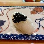 一心鮨 光洋 - ⑫アオリイカ 宮崎産キャビア乗せ