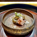 一心鮨 光洋 - ①稚鮎の天ぷらと地蛸、つわぶき