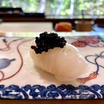 一心鮨 光洋 - ⑫アオリイカ 宮崎産キャビア乗せ