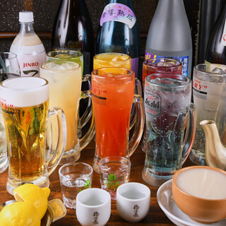 韓国酒や定番酒が充実！お得な単品飲み放題も◎