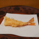 天ぷら浅沼 - 車海老：レア