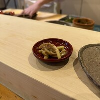 鮨 なかがわ - 万ネギの根っこと塩辛