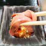 はまさき村 - タイの肝の刺身（アップ）