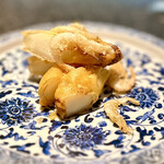 イチリン ハナレ - ❼ホワイトアスパラガスと白海老の山椒揚げ