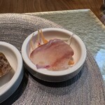 白金中華 星期菜 - ヒラメの昆布締め