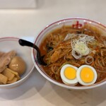 蒙古タンメン中本 - 五目味噌タンメン＋メチャジ＋野菜大盛＋太麺変更
