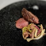 ウシマル - バラ肉。冬野菜カステルフランコのほろ苦さが良かったです。