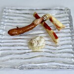 ウシマル - 身はプリプリ！出汁で炊いたリゾットまでつくなんて(((o(*ﾟ▽ﾟ*)o)))高足ガニのお出汁を存分に楽しめます。