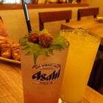 ヤキトリ まだらや - 梅じそサワー、オレンジサワー