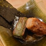 蕎麦の実 - 京生麩バター醤油磯辺焼き