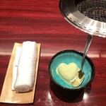 叙々苑 - デザートのアイスクリーム(抹茶)、バニラと選べる