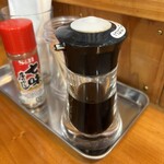 松花亭 - 味変用の唐辛子醤油