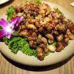塗姆埔里小吃 - 土蜂のサナギの揚げもの　NT$480（約1440円）