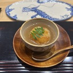 鮨旬美西川 - 新じゃがと桜海老の饅頭