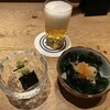 小皿のまぐろとさば。 西新宿