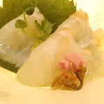 すし酒場 握わい - 真鯛の桜〆＠アップ