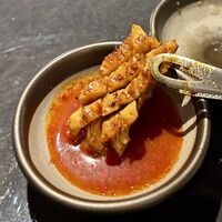 銀座焼肉 seigou - 上ミノ　ピリ辛コチジャン入り（？）のタレで！